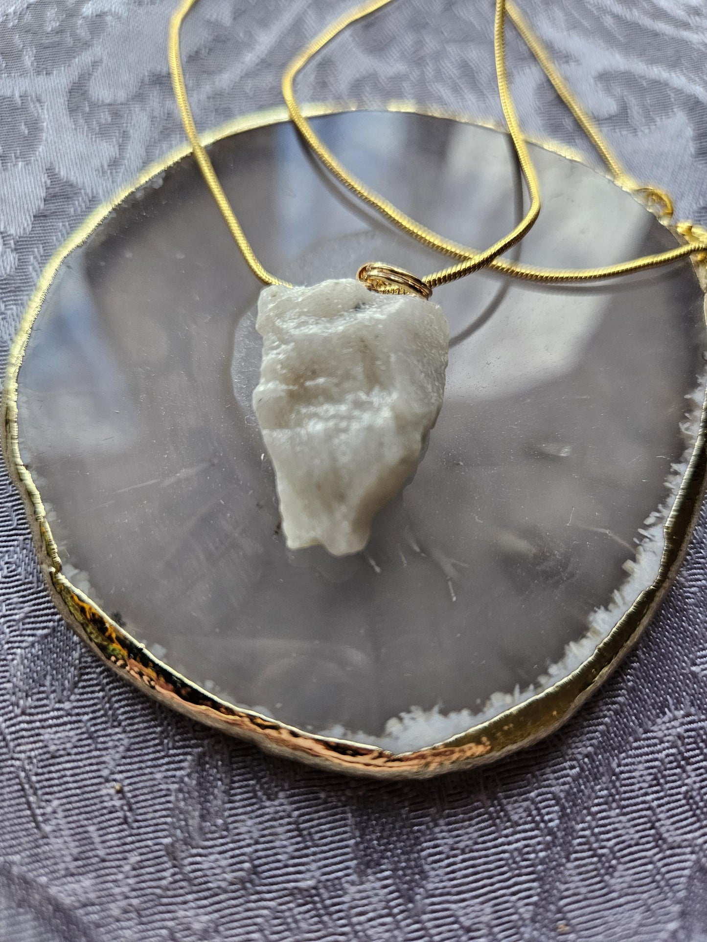 Rainbow Moonstone Pendant: Handmade Crystal Healing Jewelry