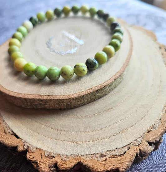 Chrysoprase for Chakra Balancing Crystal Gemstone Beaded Bracelet