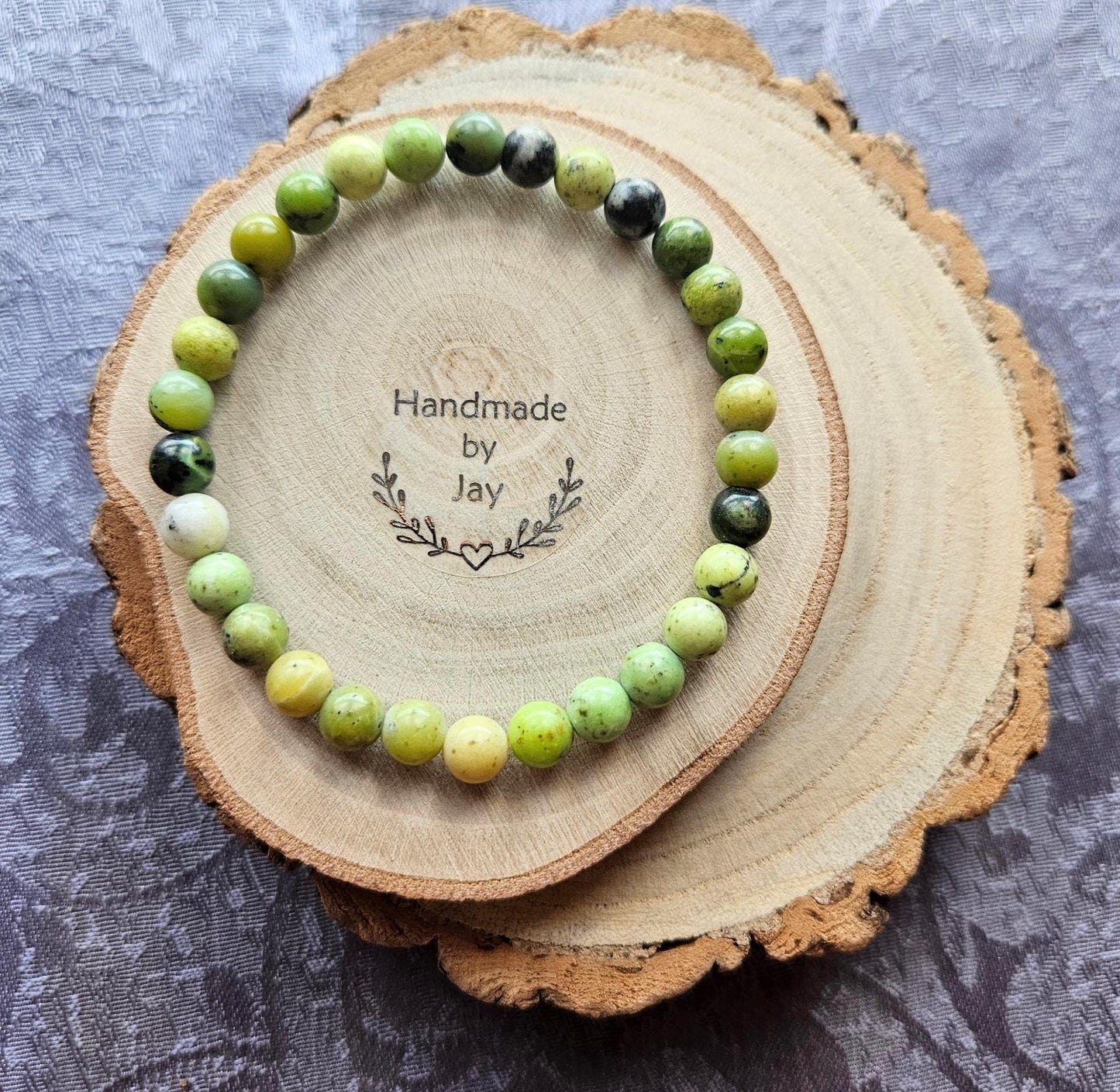 Chrysoprase for Chakra Balancing Crystal Gemstone Beaded Bracelet