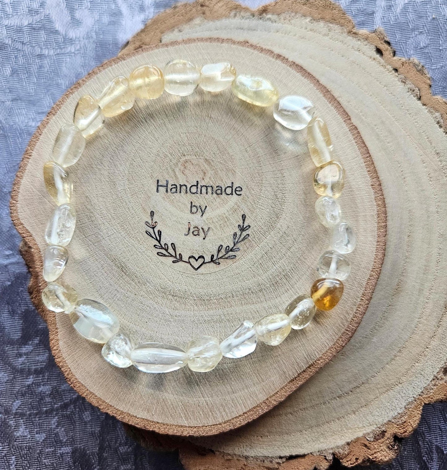 AAA Quality Natural Citrine Crystal Beaded Solar Plexus Chakra Gemstone Beaded Bracelet