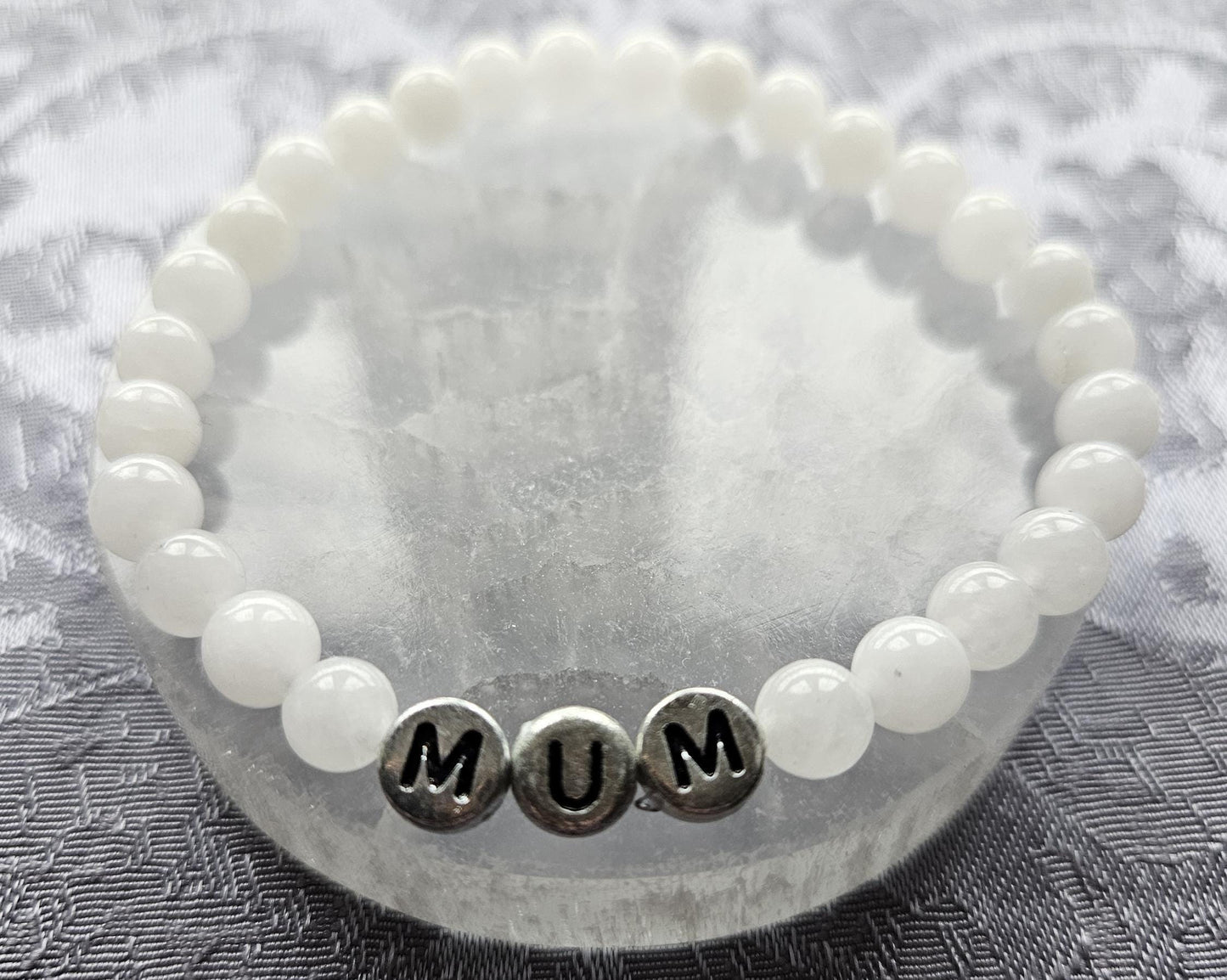 Personalized Gemstone Bracelet: Rose Quartz, Rhodochrosite & Rhodonite