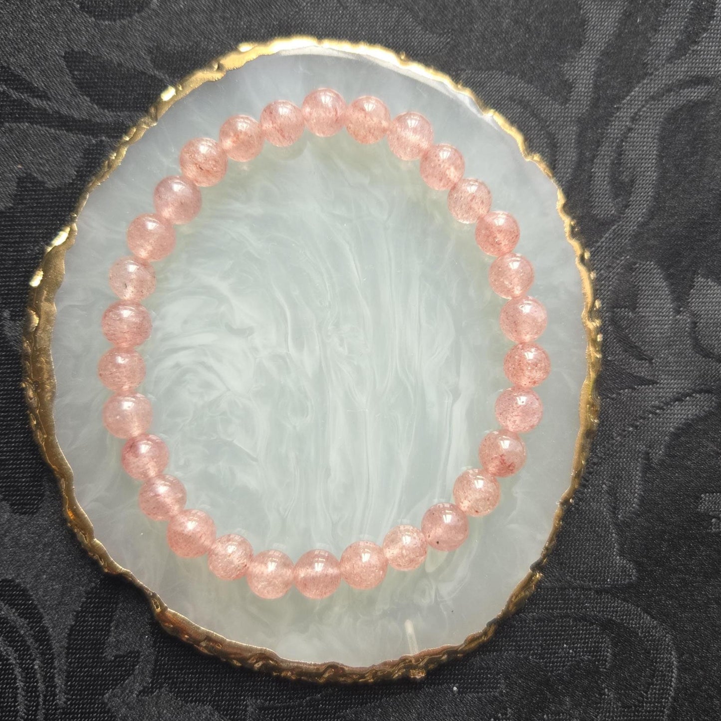 Strawberry Quartz Crystal Bracelet: Gemstone Jewellery
