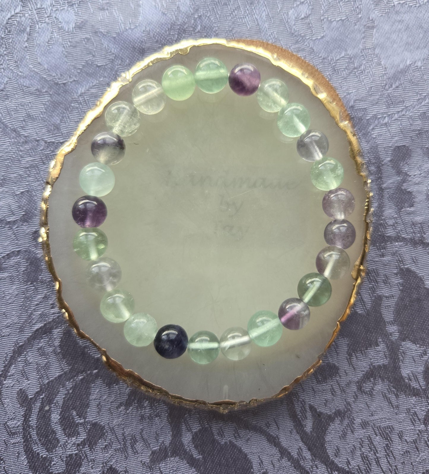 Fluorite Dizziness Crystal Bracelet: Reiki Charged Gemstone Jewellery