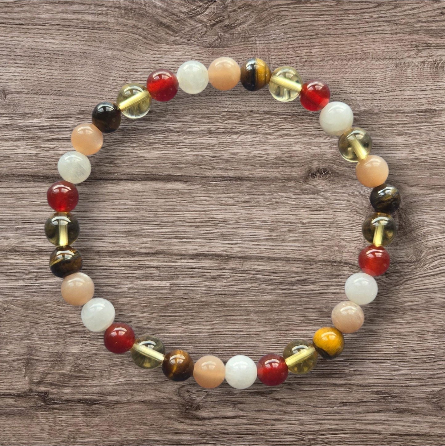 Sacral Chakra and Solar Plexus Bracelet.  Crystal Healing. Gemstone Beaded Bracelet.  Gifts for Her.