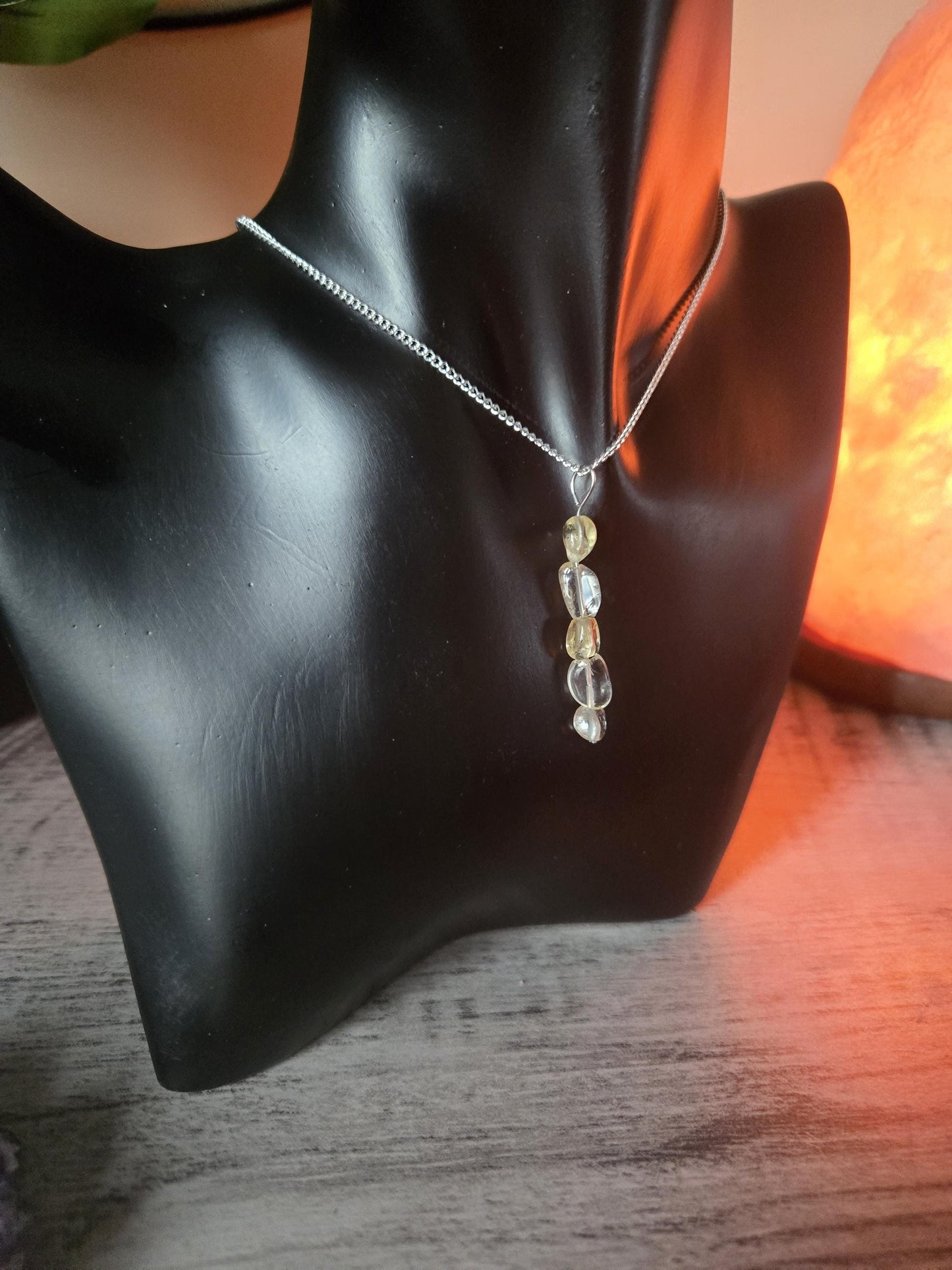 Handmade Citrine Crystal Pendant: Solar Plexus Chakra Healing
