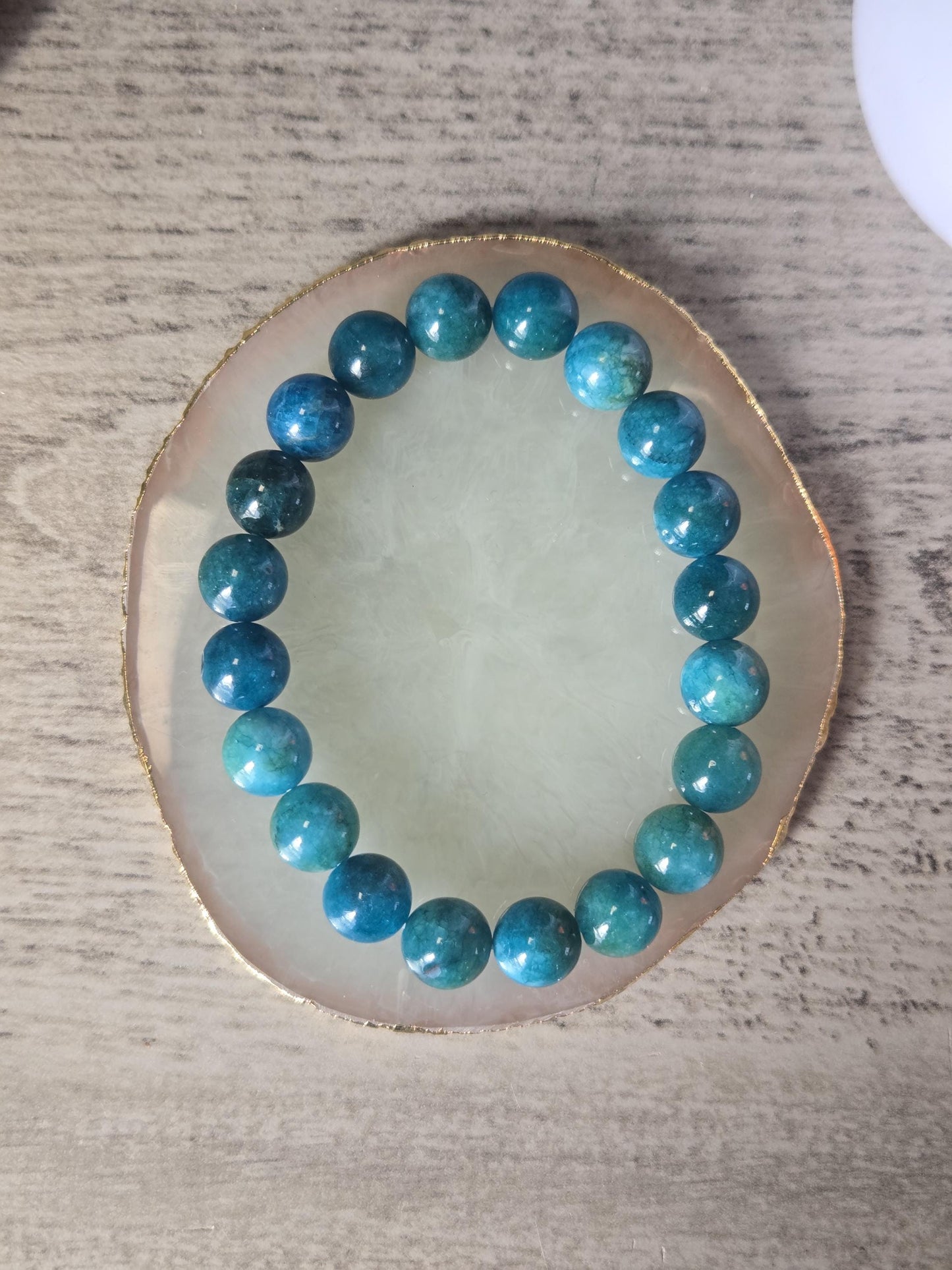 Natural Apatite Bracelet for Positive Energy - 10mm Beads