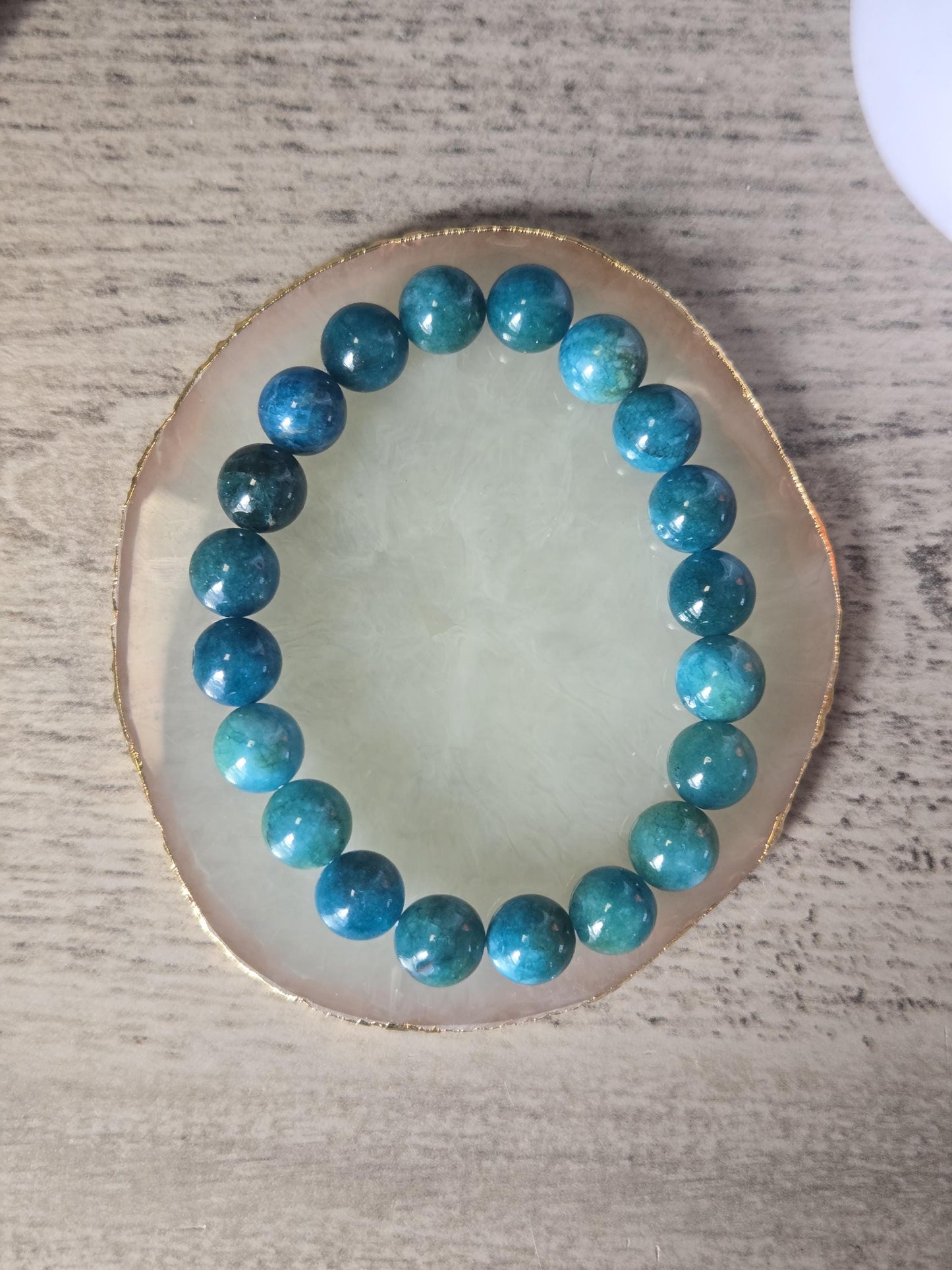 Natural Apatite Bracelet for Positive Energy - 10mm Beads