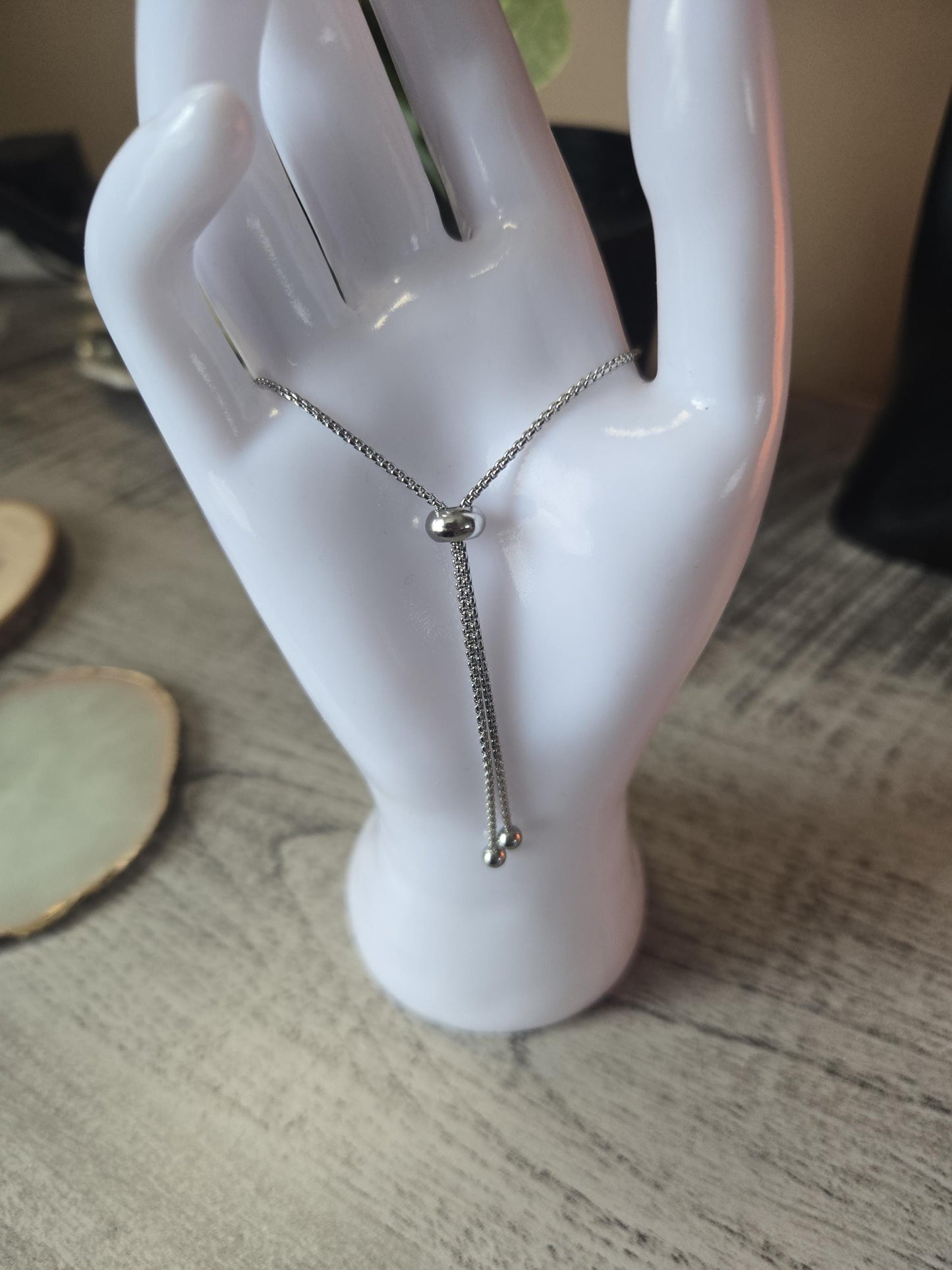 Peridot  Crystal Healing Gemstone Bracelet Stainless Steel