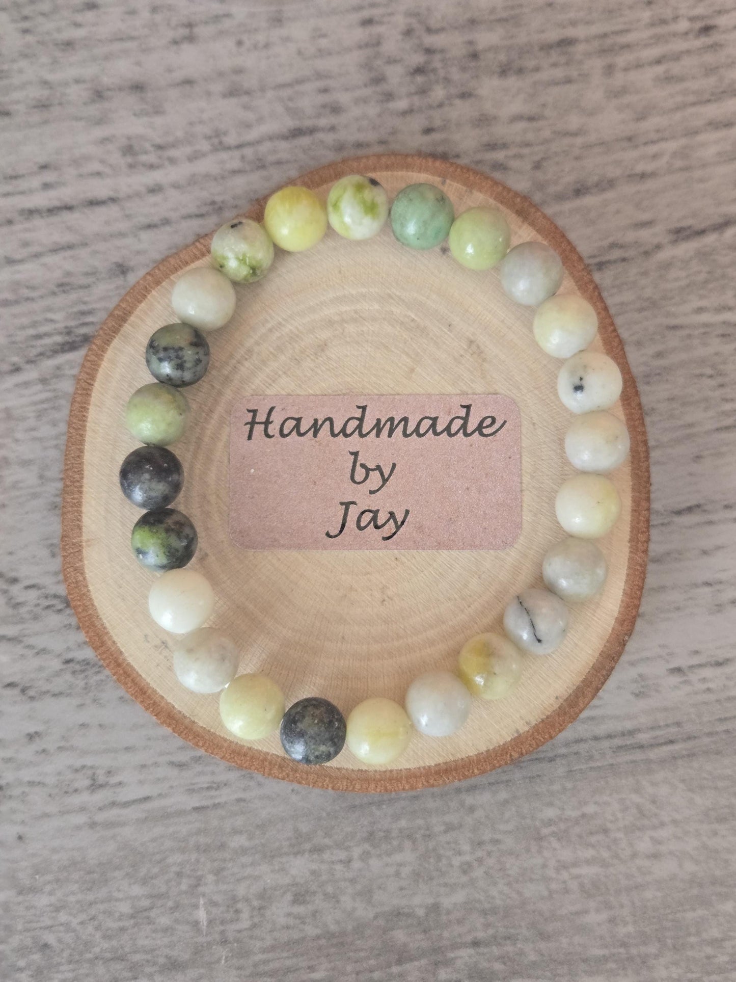 Chrysoprase & Tigers Eye Healing Bracelet: 8mm Crystal Gemstone