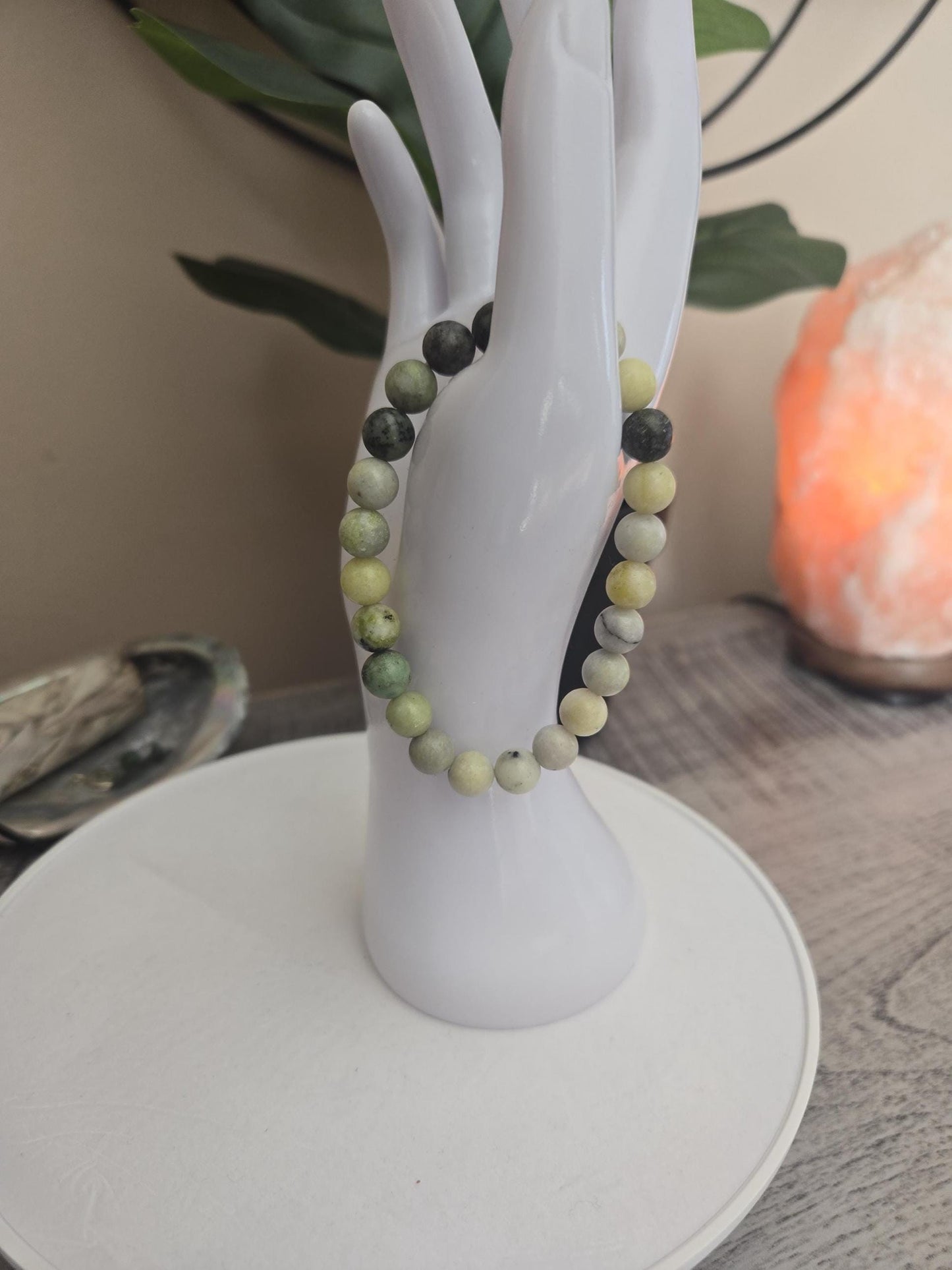 Chrysoprase & Tigers Eye Healing Bracelet: 8mm Crystal Gemstone