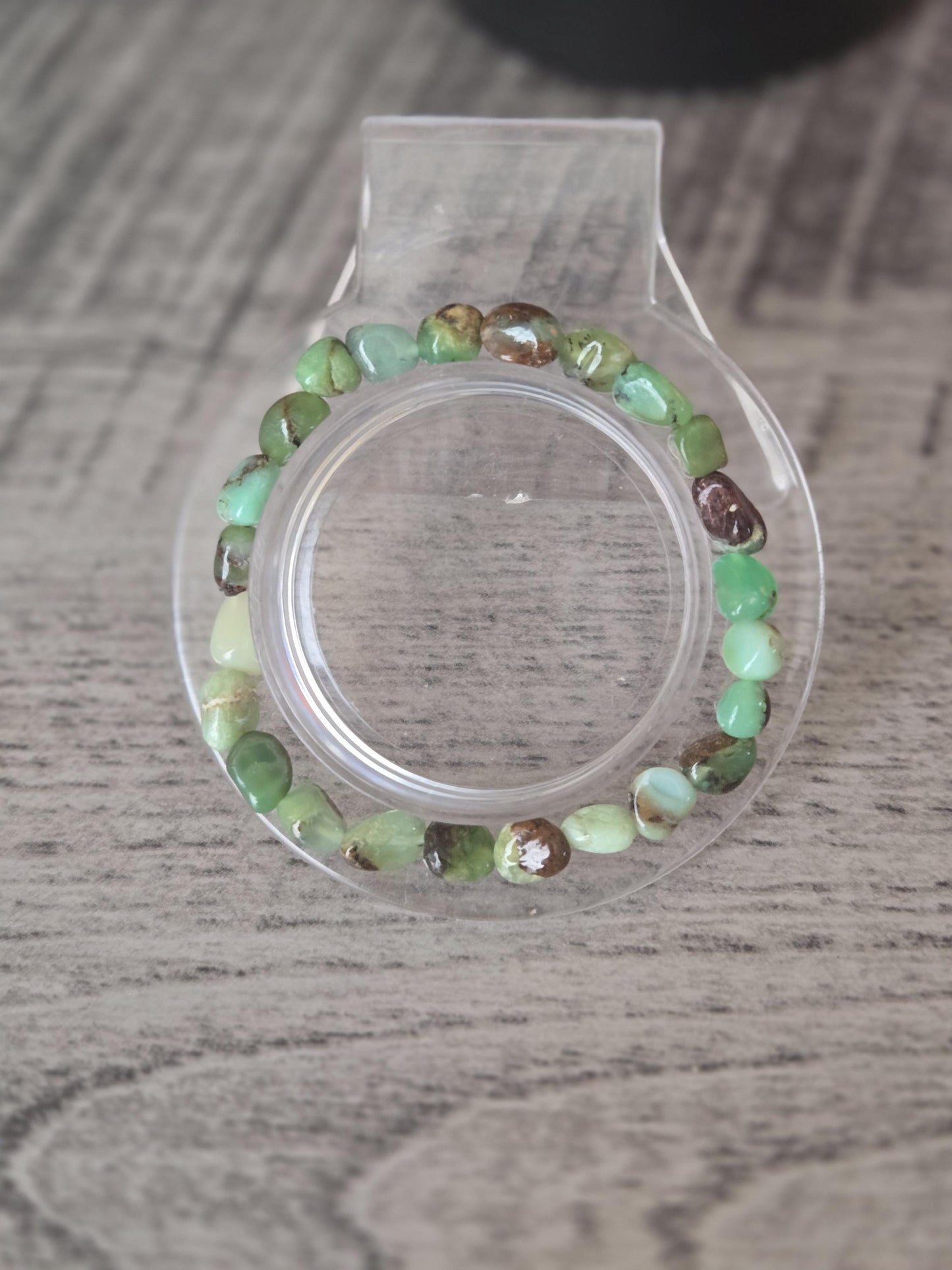 Natural Chrysoprase Crystal Gemstone Beaded Bracelet Jewellery