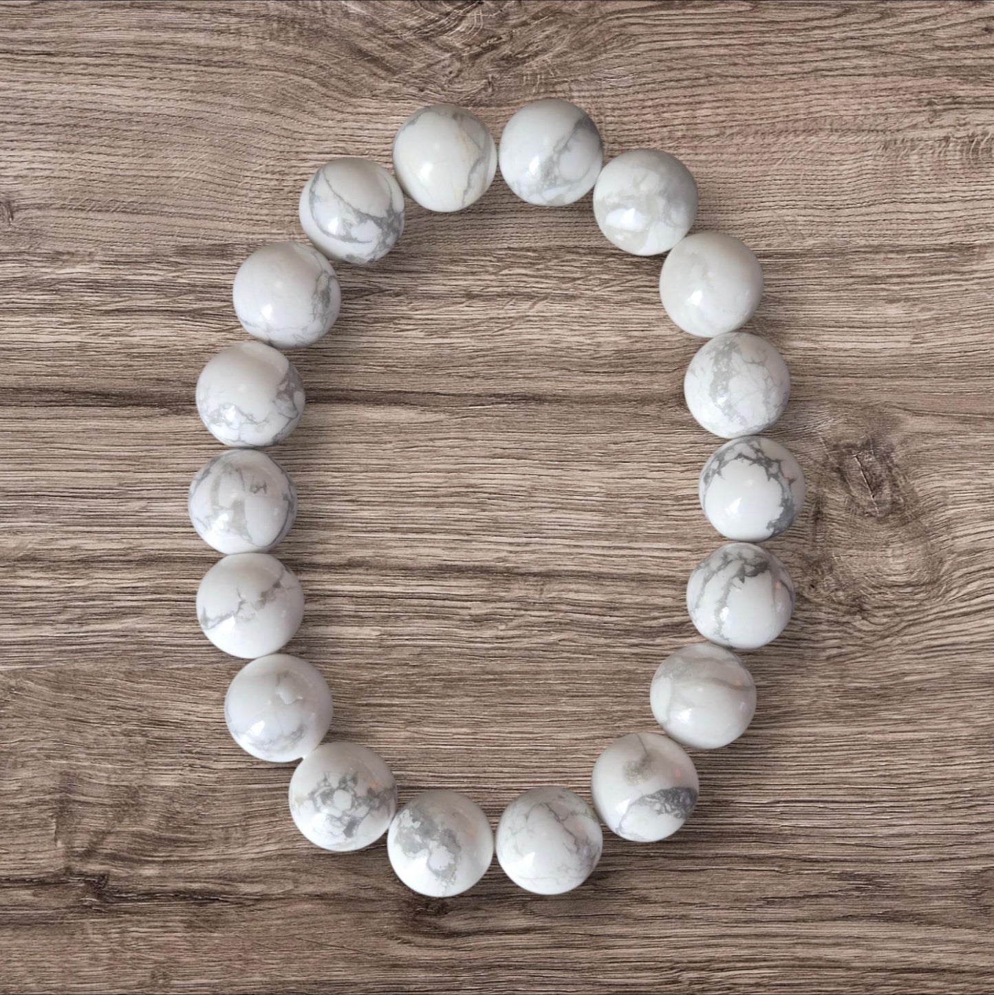 10mm Howlite for Anxiety & Grounding Crystal Healing Gemstone Bracelet