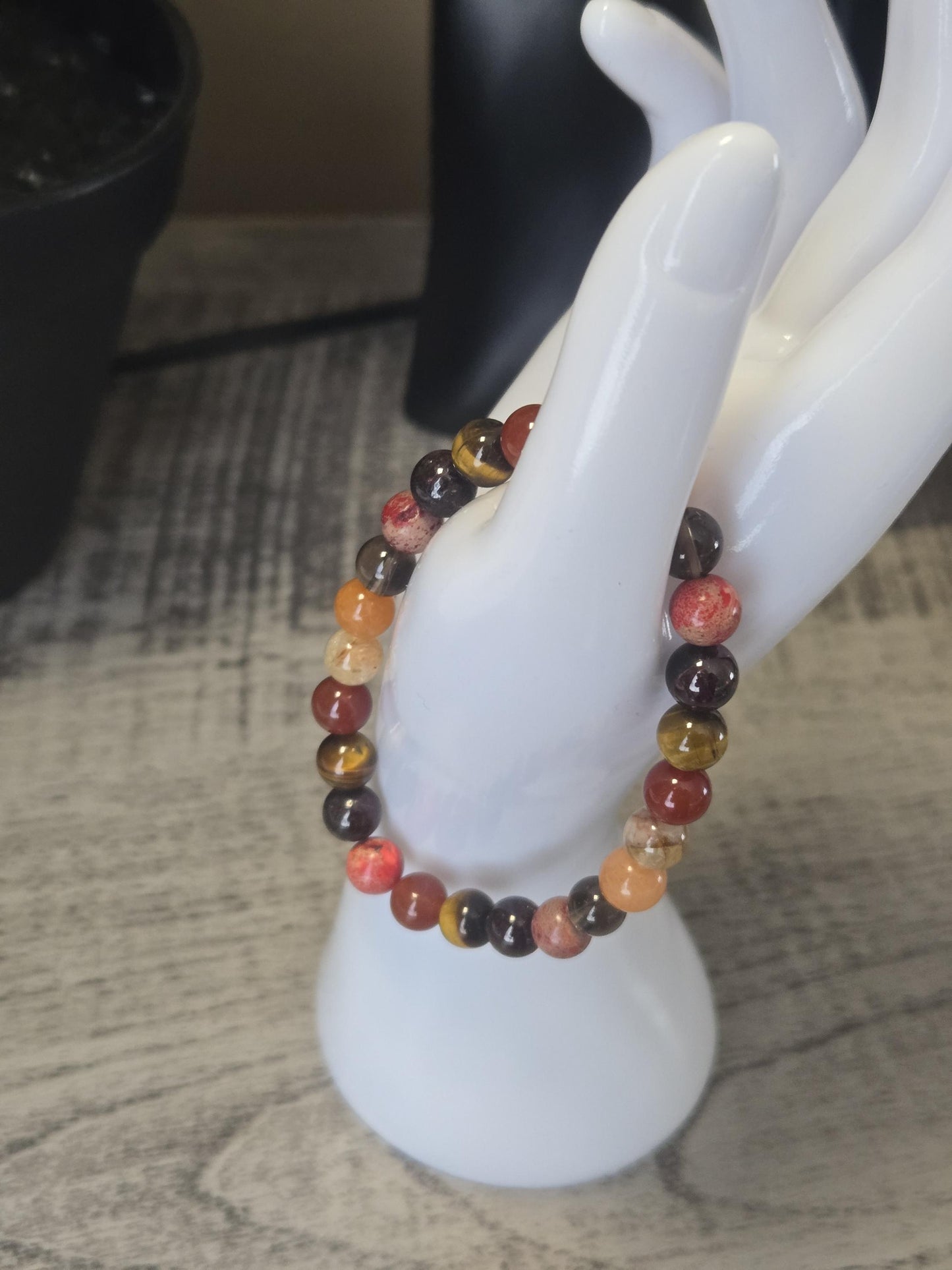 Sacral Chakra Bracelet: Sunstone, Tigers Eye, Jasper, Citrine, Garnet