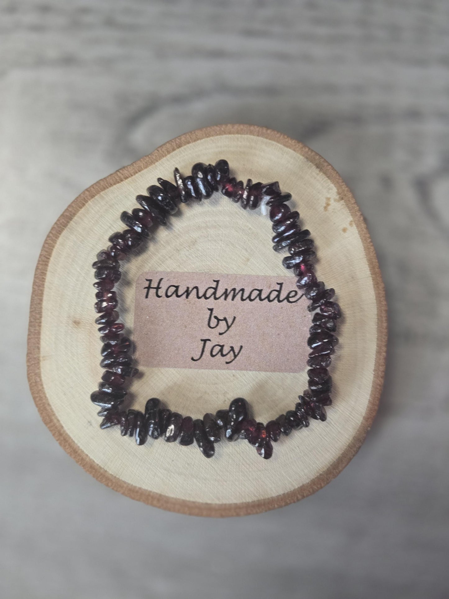 Garnet Crystal Healing Gemstone Beaded Bracelet