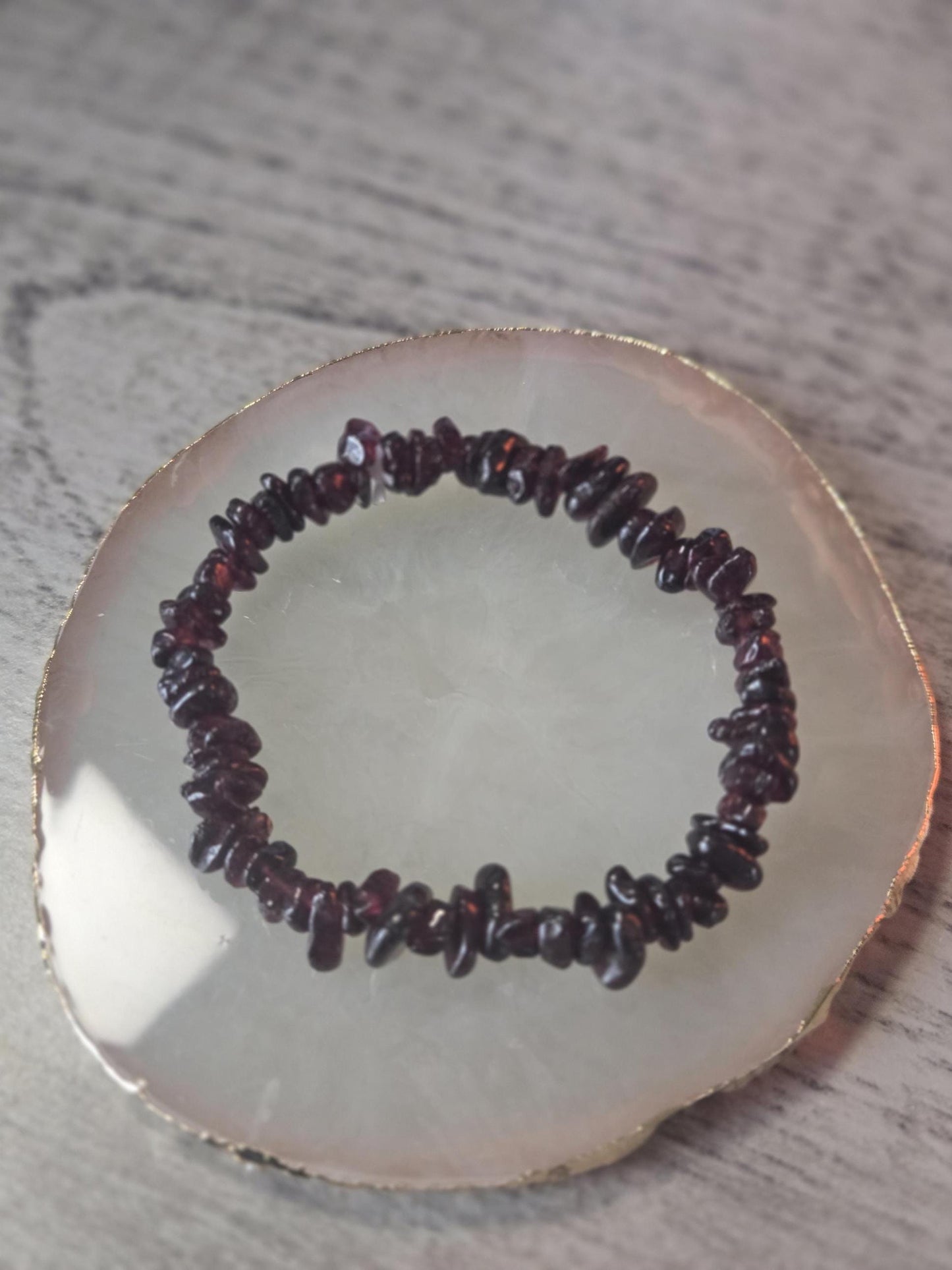 Garnet Crystal Healing Gemstone Beaded Bracelet Anklet