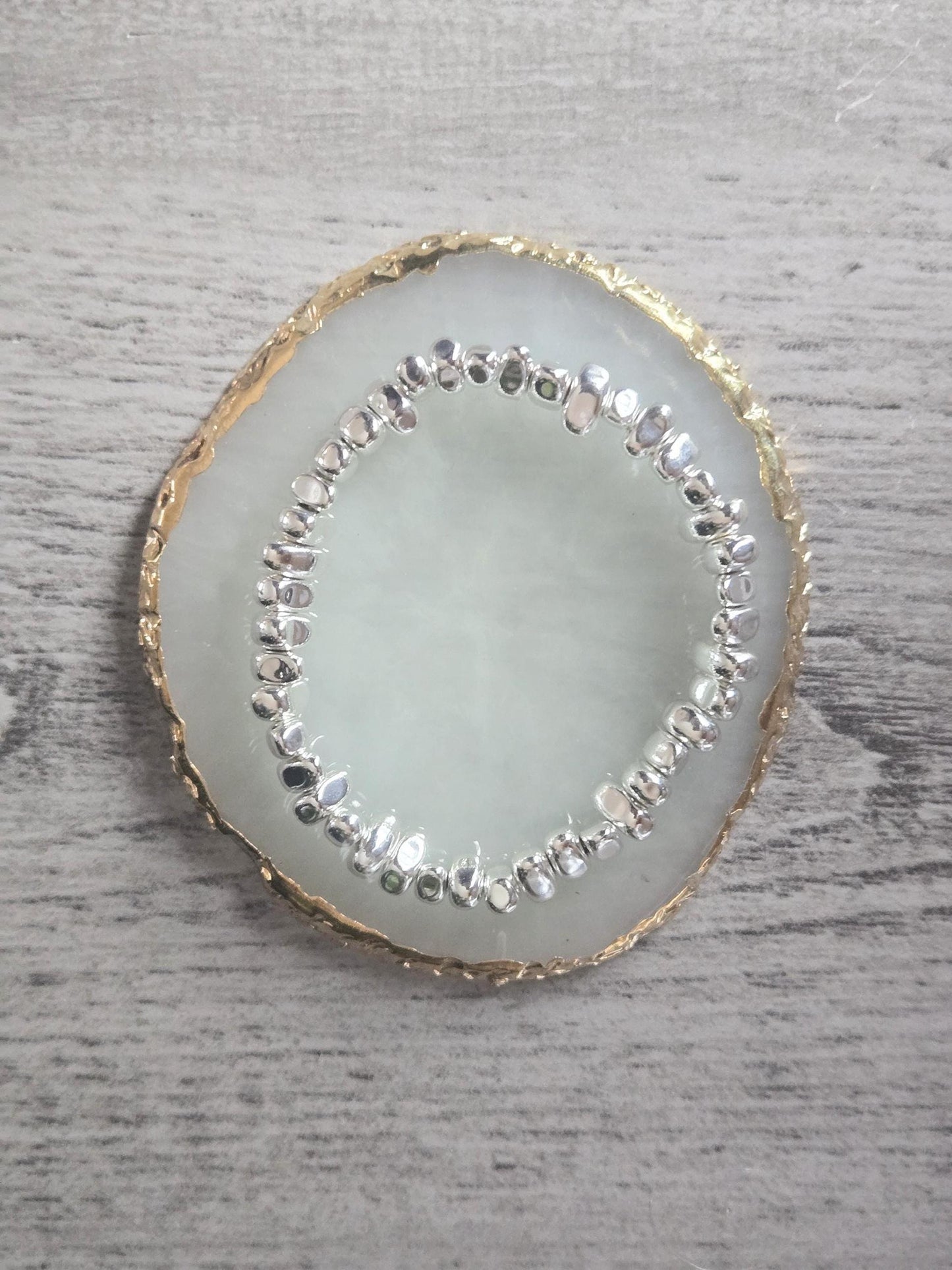 Unique Silver Hematite Crystal Gemstone Beaded Chakra Bracelet