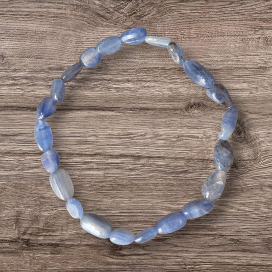 Handmade Natural Kyanite Crystal Healing Gemstone Beaded Gemstone Bracelet